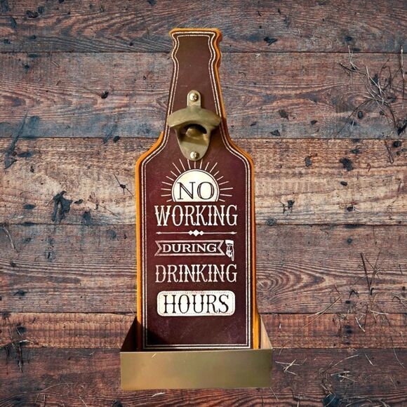 Beer Bottle Opener l Wood Plaque l Bottle-cap bin l 3 styles l Wall hanging New - Picture 3 of 8